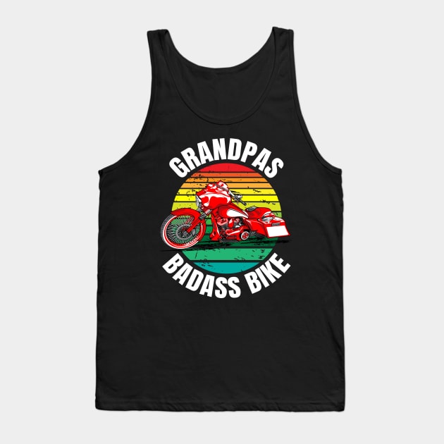 Grandpas badass bike, bagger, coolest grandpas, biker grandpas Tank Top by Lekrock Shop